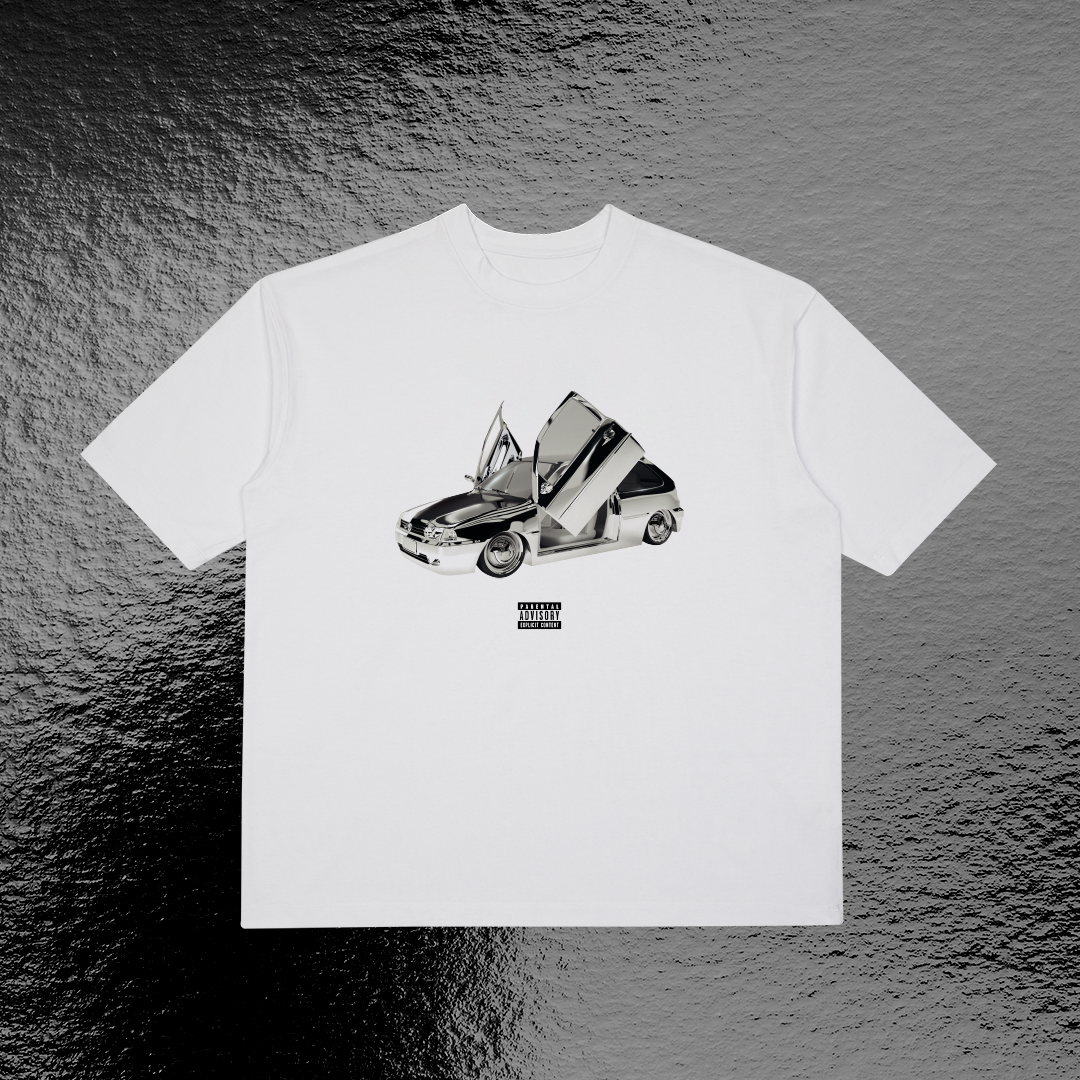 WHITE CAR TEE